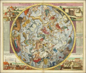 Hemisphaerium Coeli Boreale in quo Fixarum loca secundum Eclipticae ductum ad anum 1730 - Johan Gabriel Doppelmayr