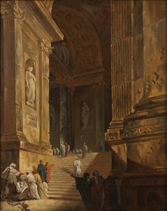 Un escalier de temple, c.1783 - Johan Gottlob Brusell