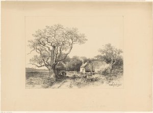 Paysage avec ferme