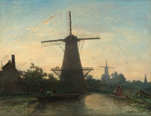 Moulins près de Rotterdam - Johan Jongkind