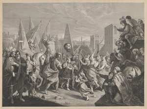 Triomphe de David après le combat avec Goliath - Johan Martin Preisler