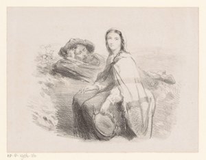 Homme et femme allongés avec tambourin