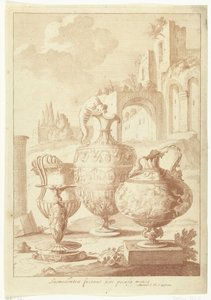 Chandelier et trois vases - Johan Teyler (attributed to)