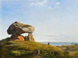 Un tumulus préhistorique près de Raklev sur Refsnæs - Johan Thomas Lundbye