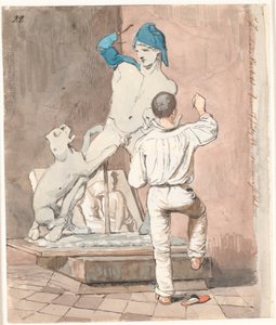 Le sculpteur J.A. Jerichau dans son atelier à Rome - Johan Thomas Lundbye