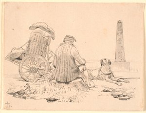 Le colporteur et son chien - Johan Thomas Lundbye