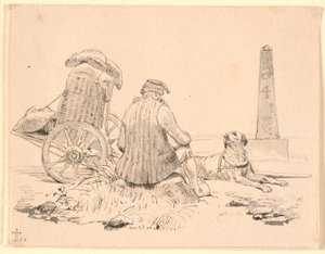Le colporteur et son chien - Johan Thomas Lundbye