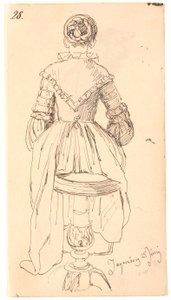 Femme assise de dos - Johan Thomas Lundbye