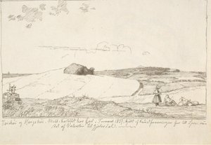 Paysage du Sjælland. En arrière-plan Vejrhøj, collé f.n. page 6