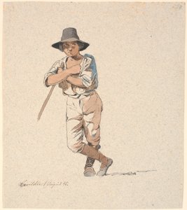 Jeune berger debout - Johan Thomas Lundbye