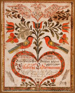 Couverture pour un livre de modèles de copie (Vorschriften-Büchlein)
