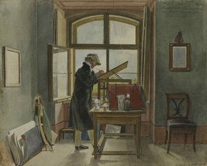 Johann Christoph Erhard dans son atelier, 1818