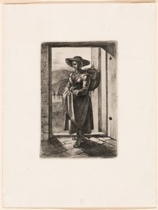 La femme hongroise qui se tient à la porte
