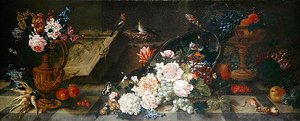 Nature morte avec fleurs et fruits, c.1785-87 - Johann Amandus Winck
