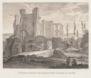 Vue intérieure des thermes romains de Trèves - Johann Anton Ramboux