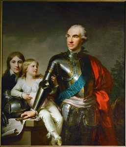 Le Comte Stanislas Felix Potocki et ses deux fils Felix-Georg et Stanislas ... - Johann Baptist Edler von Lampi