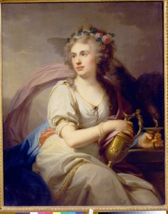Portrait de la princesse Ekaterina Fyodorovna Dolgorukova (1769-1849) en Hébé. - Johann Baptist I Lampi