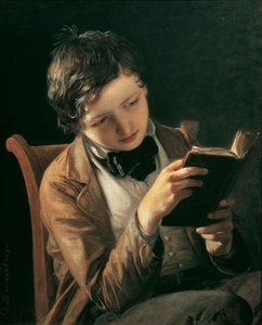 Garçon lisant - Johann Baptist Reiter