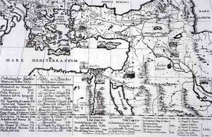 Carte des lieux cités dans le premier livre de 