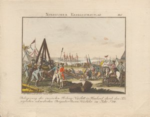 Siège de la forteresse russe Nyslott en Finlande, 1788 - Johann Caspar Weinrauch