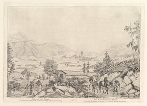 Paysage rural, Radstadt am Tauren, début du XIXe siècle - Johann Christian Erhard