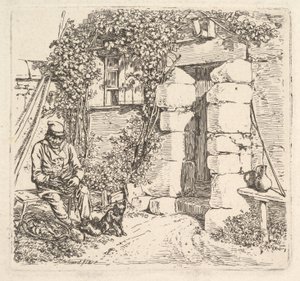 Le vieil homme et son chien poméranien, 1817
