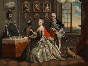 Johann Christian Fiedler - George William de Hesse-Darmstadt et sa sœur Caroline Louise