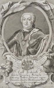 Portrait du duc Charles Frédéric de Holstein-Gottorp 1700-1739, milieu du 18e siècle - Johann Christian Leopold