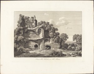 Vestiges de la bibliothèque dans la villa Adriana - Johann Christian Reinhart