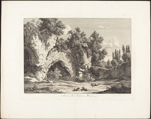 Vestiges du théâtre à Albano - Johann Christian Reinhart