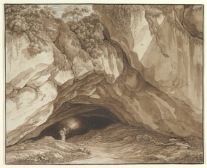 Paysage rocheux avec des chasseurs - Johann Christian Reinhart