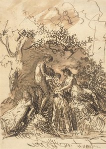 Jeunes filles à une fontaine