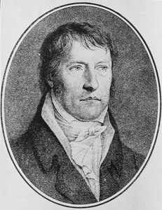 Portrait de Georg Wilhelm Friedrich Hegel, philosophe allemand, gravé par F.W. Bollinger