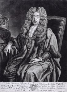 Sir John Houblon (1632-1711) gravé par R. Williams - Johann Closterman