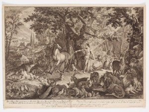 Adam nomme les animaux - Johann Elias Ridinger