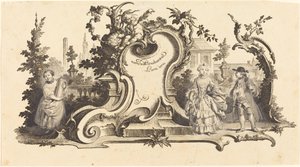 Cartouches Modernes ornés avec des Figures (Planche VI-1 de l
