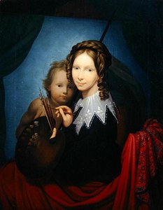 Princesse héritière Auguste, copiant la Madone Sixtine