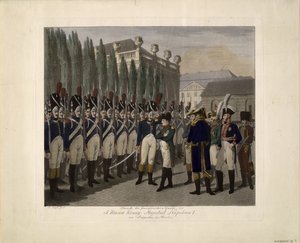Parade des gardes français au Lustgarten à Berlin en 1806