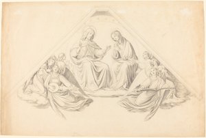 Christ et la Vierge avec des anges musiciens