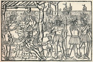 La première représentation du peuple du Nouveau Monde, 1505, 1912