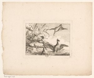 Paysage avec six canards - Johann Georg Hertel (I) (possibly)
