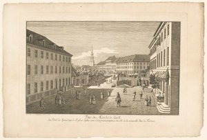 Vue du marché Hack à Berlin - Johann Georg Rosenberg