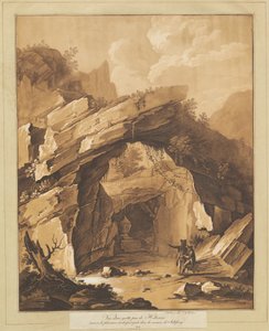 Vue de la grotte par Heilbrunn, près de Salzbourg - Johann Gottlieb Prestel, after Schellinger