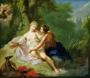 Jupiter déguisé en Diane séduisant Callisto, vers 1756 - Johann Heinrich Tischbein