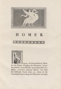Homer Nach Antiken Gezeichnet - Johann Heinrich Wilhelm Tischbein for authors Homer and Christian Gottlob Heyne