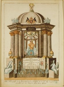 Monument funéraire (Castrum Doloris) érigé par les citoyens de Vienne pour la messe de requiem de l