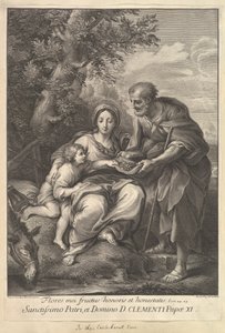 La Vierge et Joseph avec le jeune Jésus