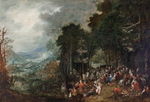 Paysage avec fête