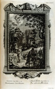 Abraham se prépare à sacrifier Isaac - Johann Jakob Scheuchzer