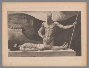 Christus dans le sarcophage avec un ange